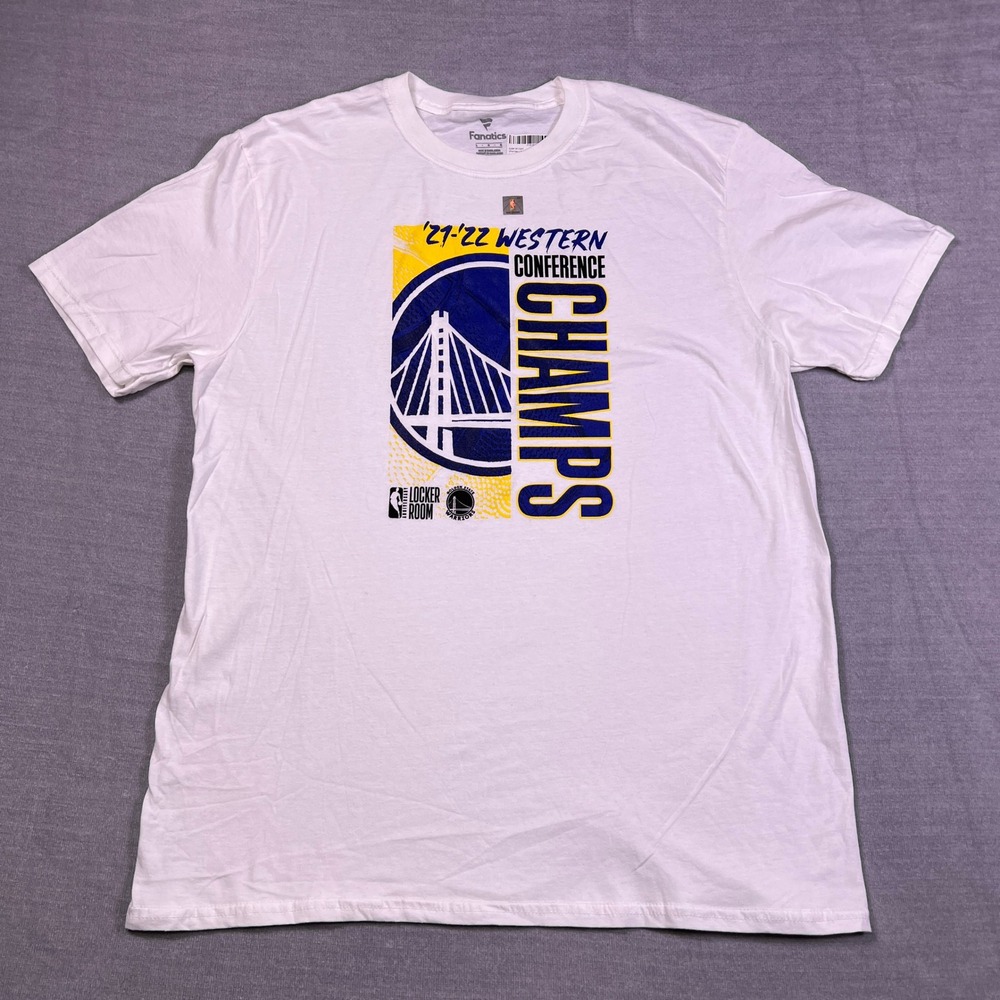Fanatics Golden State Warriors Western Conference Champs T-Shirt Mens L White